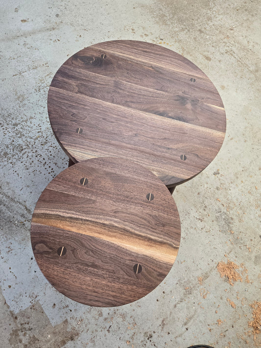 Walnut nesting coffee tables