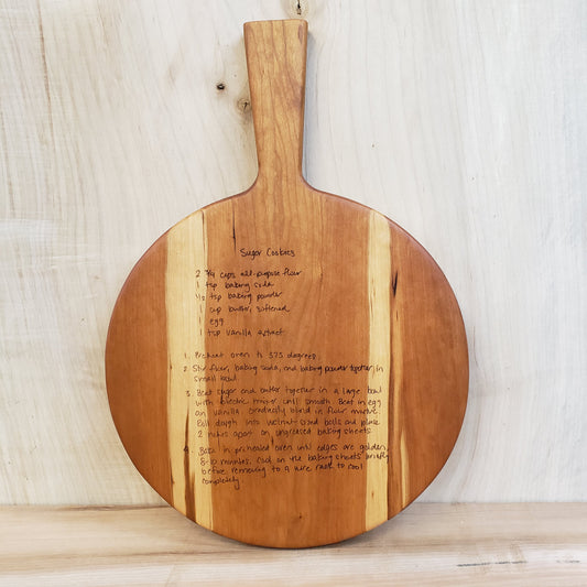 Custom recipe board - Chuck and Wood