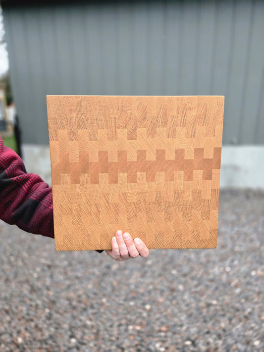 White oak end grain chopping block