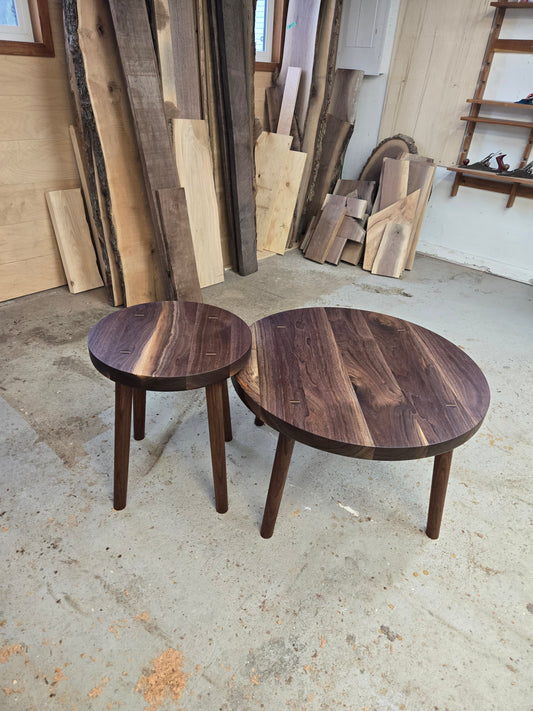 Walnut nesting coffee tables