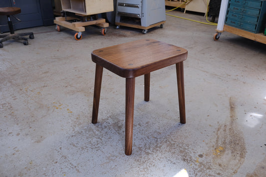 Walnut side table/stool
