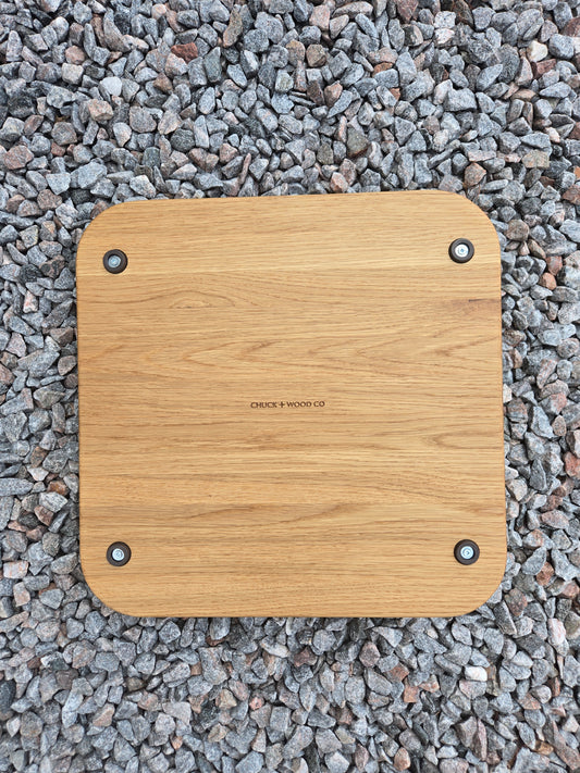 White oak square chopping board