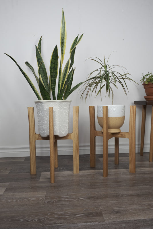 Plant Stands Red Oak - Chuck and Wood