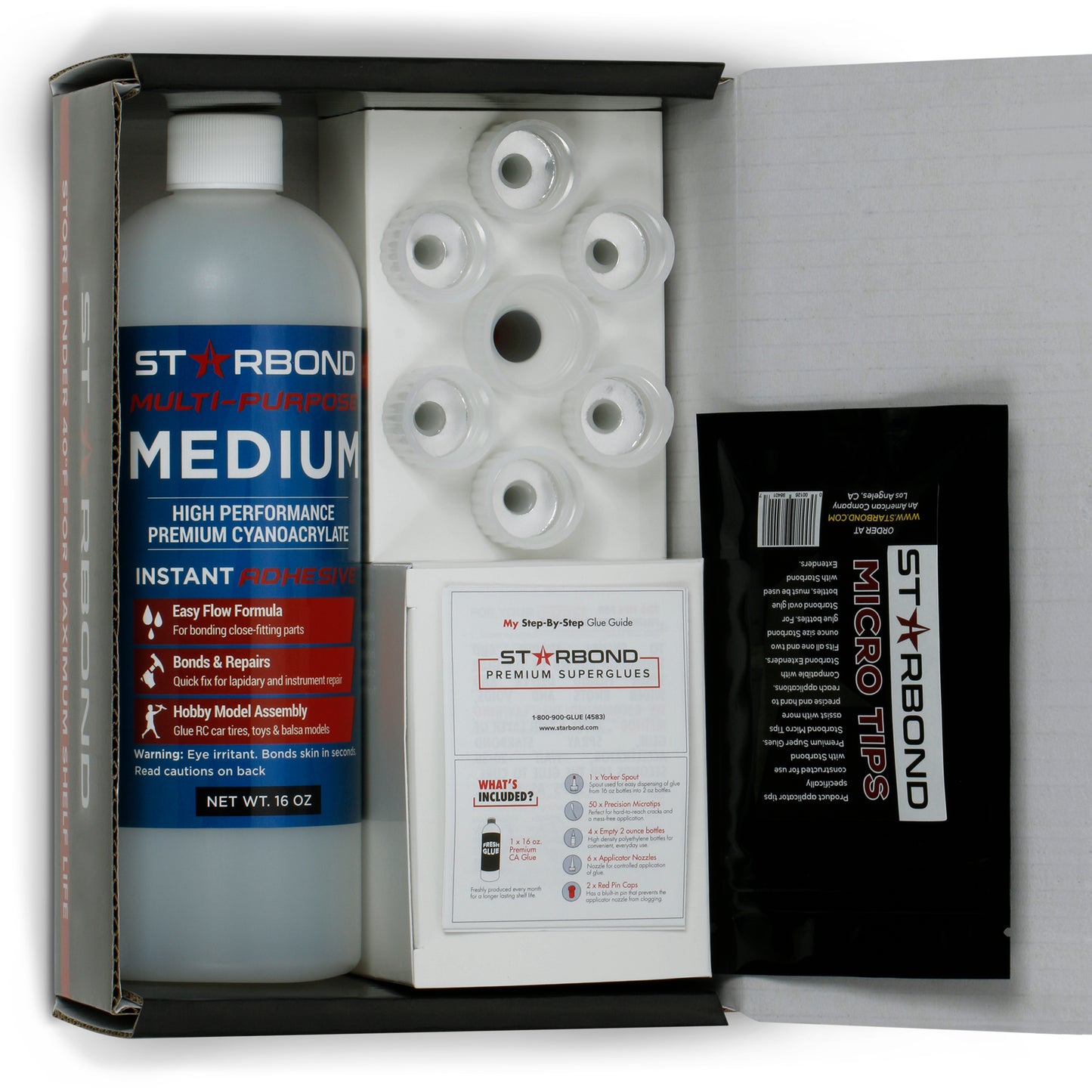 Starbond Multi-Purpose Medium CA Glue 16 oz Kit - Chuck and Wood