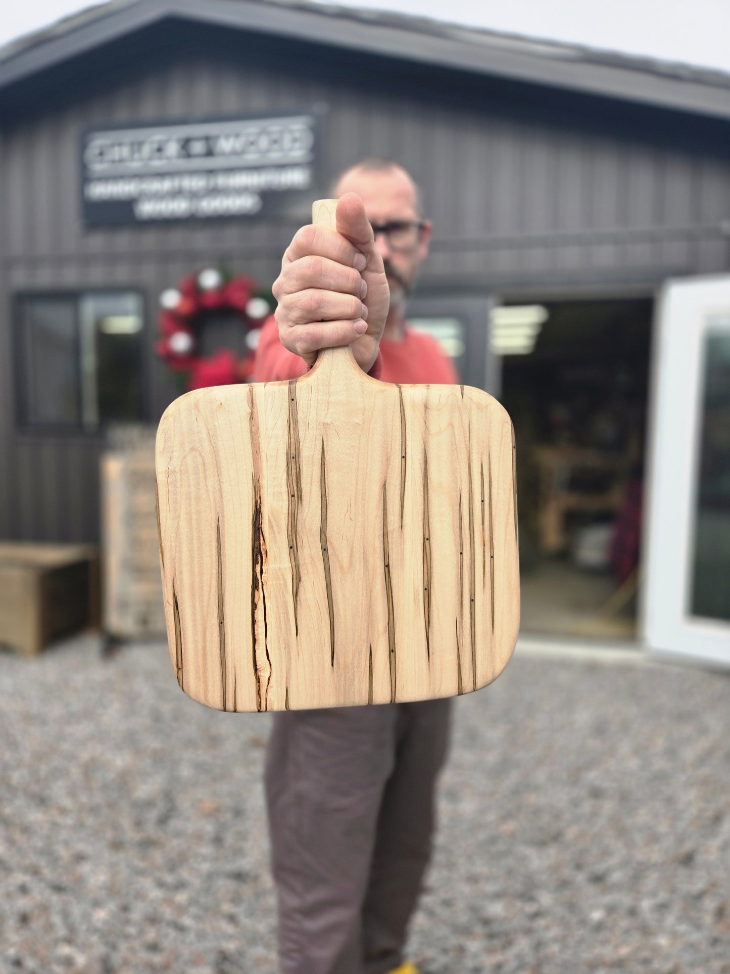 Wormy maple chopping board