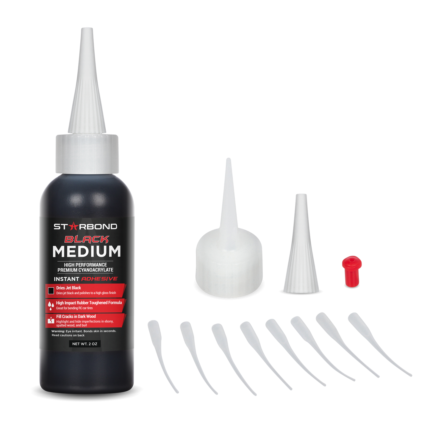 Starbond Black Medium CA Glue 2oz