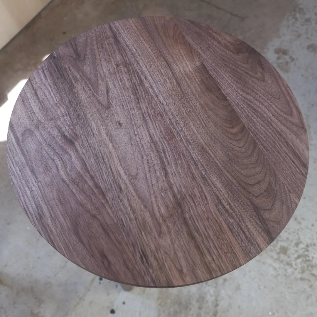 Walnut round side tables - Chuck and Wood