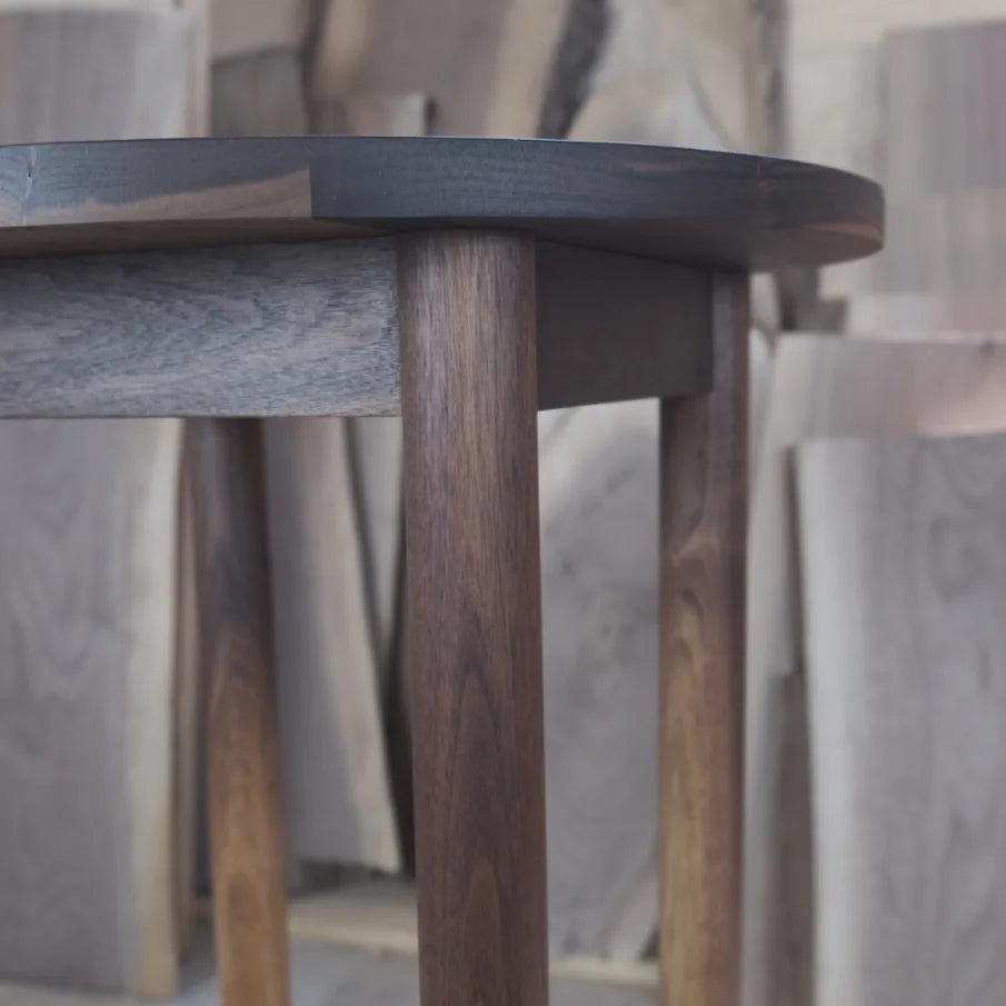 Walnut round side tables - Chuck and Wood