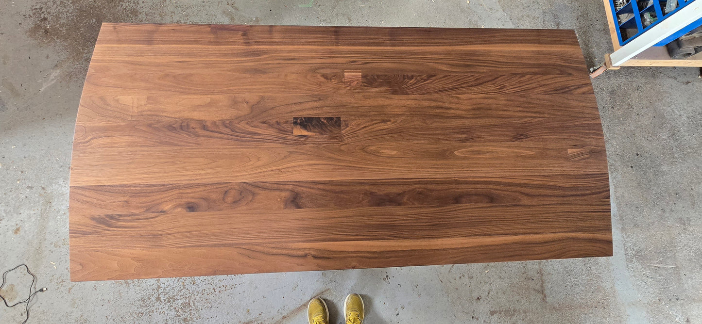 Pillars walnut dining table