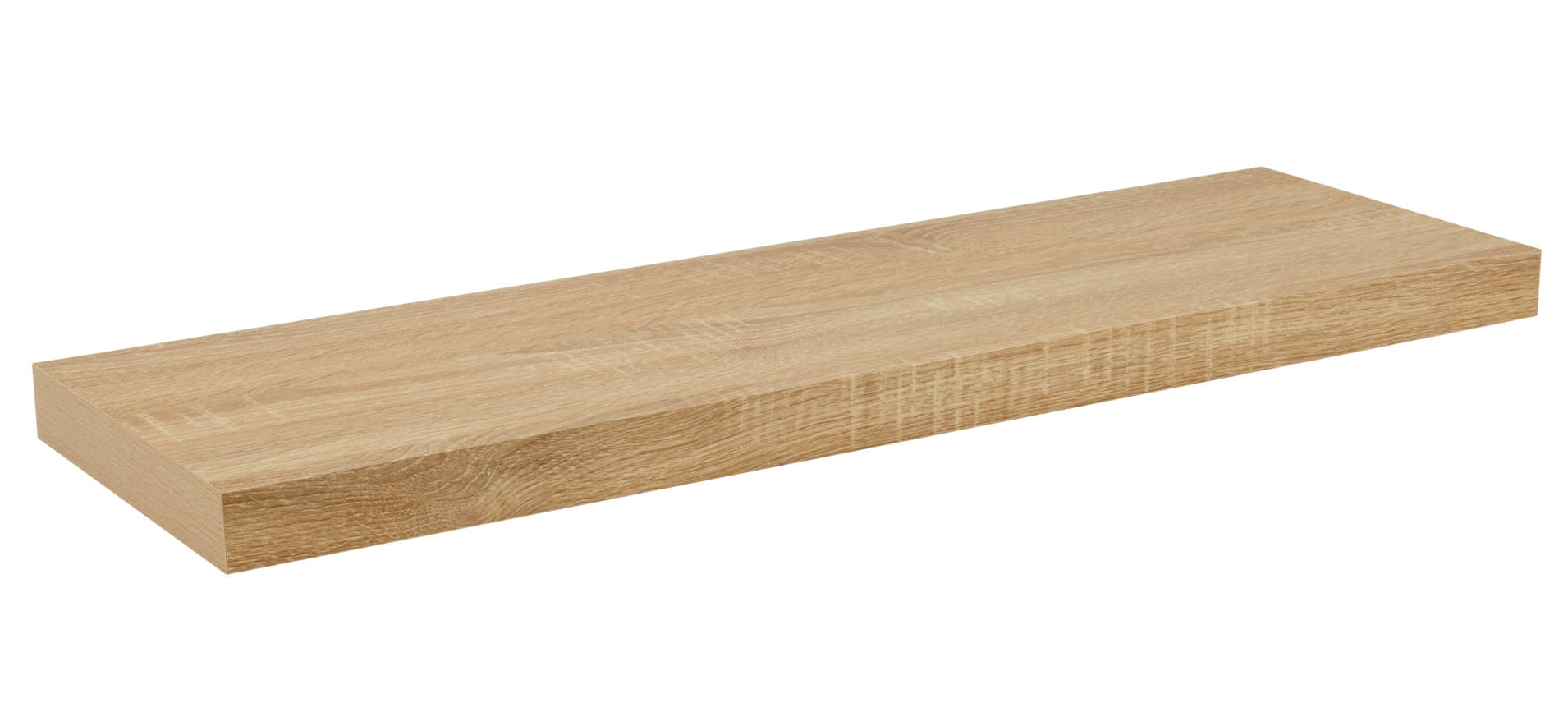 White Oak Edge Floating Shelf with Heavy Duty Hidden Bracket - Chuck and Wood