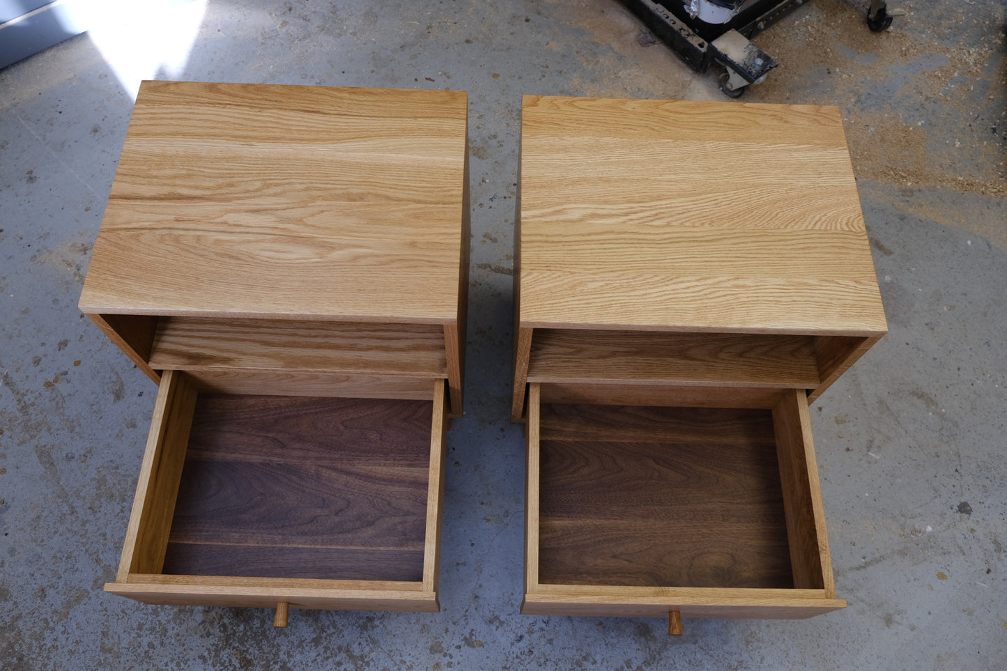 White oak side tables