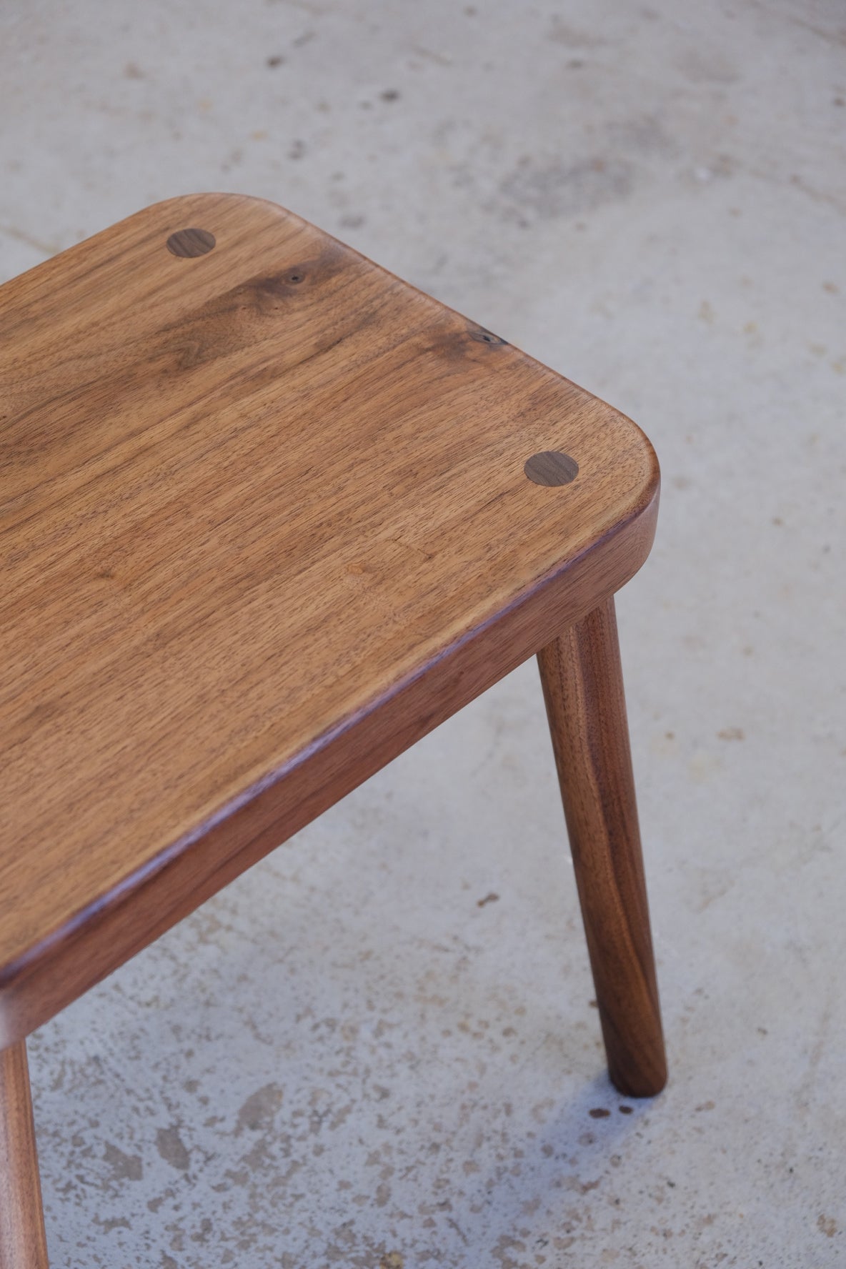 Walnut side table/stool