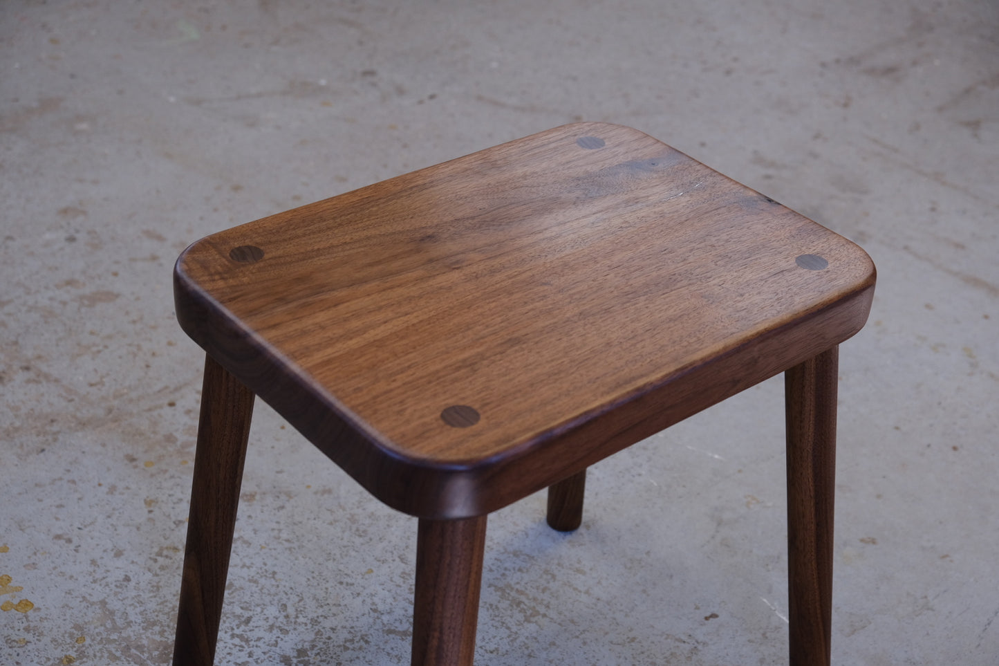Walnut side table/stool
