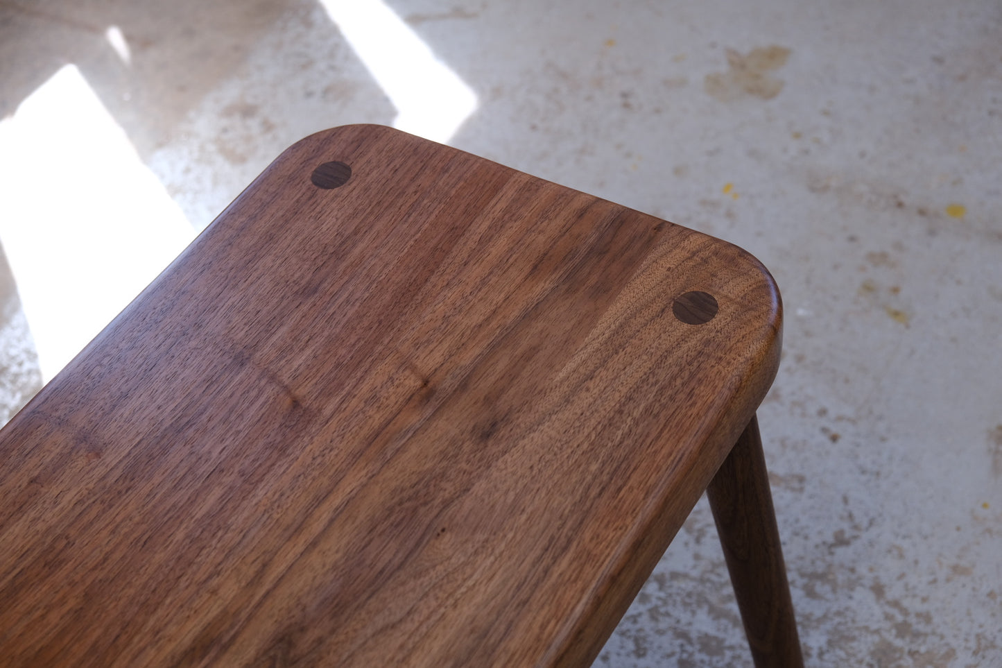 Walnut side table/stool