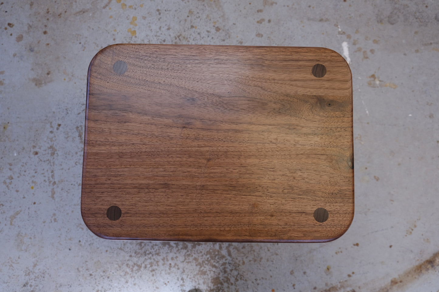 Walnut side table/stool