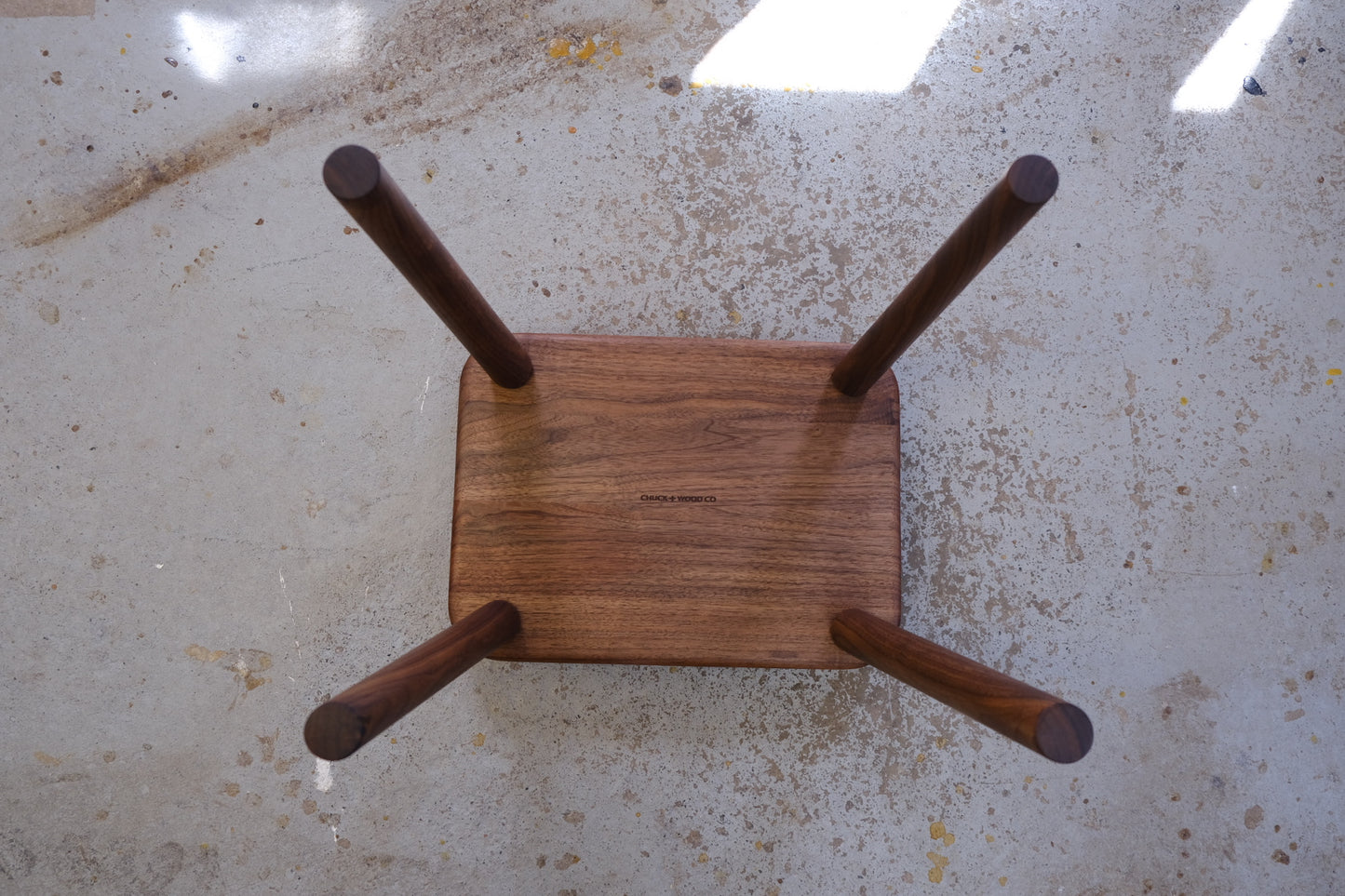Walnut side table/stool