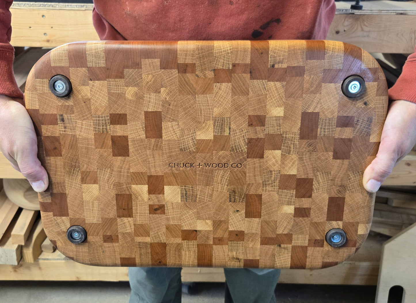 End grain butcher block