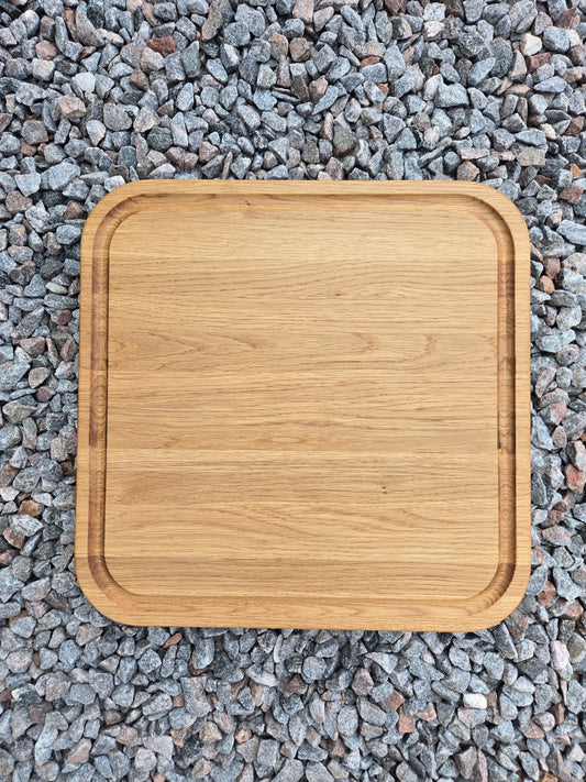 White oak square chopping board