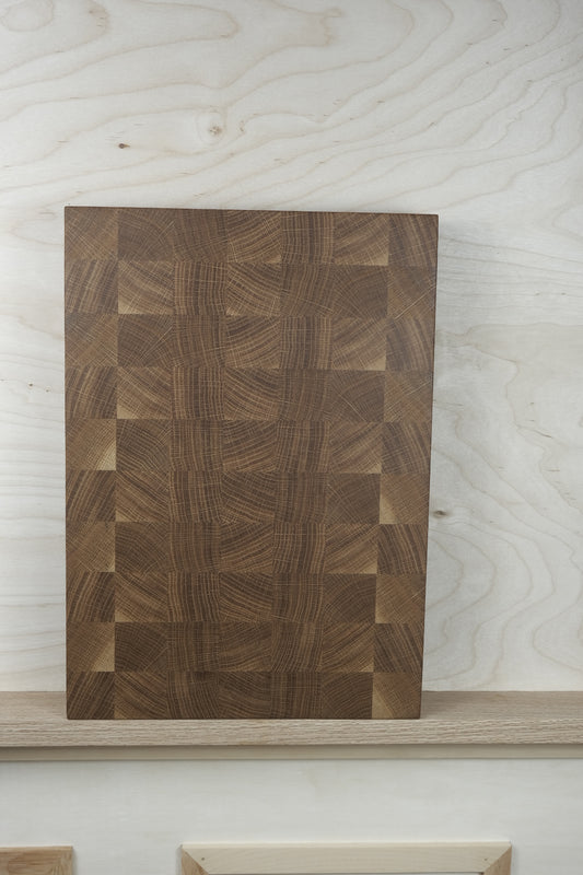 White oak end grain chopping block - Chuck and Wood